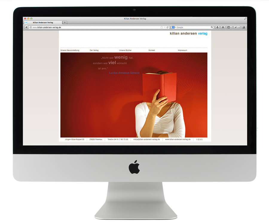 Internetauftritt für den Kilian-Andersen-Verlag