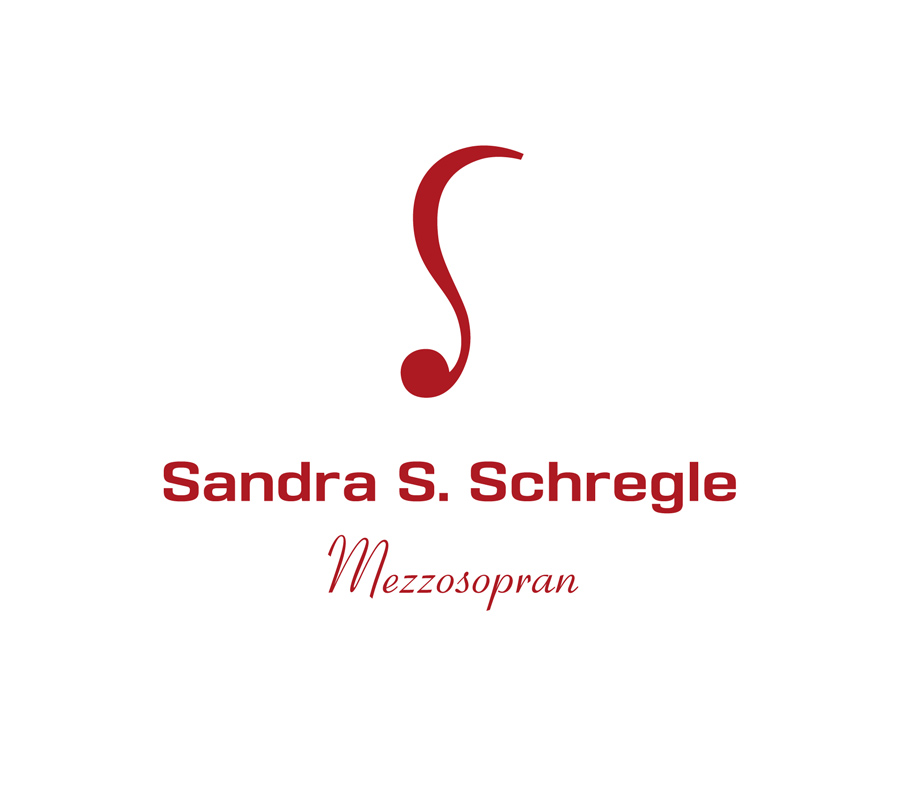 Fetsgesang Das Logo symbolisiert eine Musiknote, das Initial "S" und das lange Haar der Sängerin Sandra. S. Schregle.