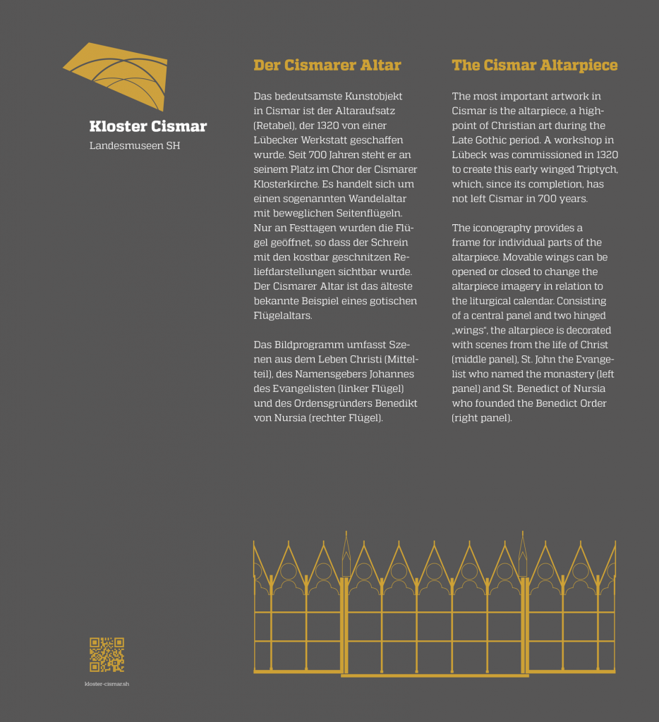 La Deutsche Vita - Grafik Infosäule Kloster Cismar Landesmuseen Schleswig-Holstein