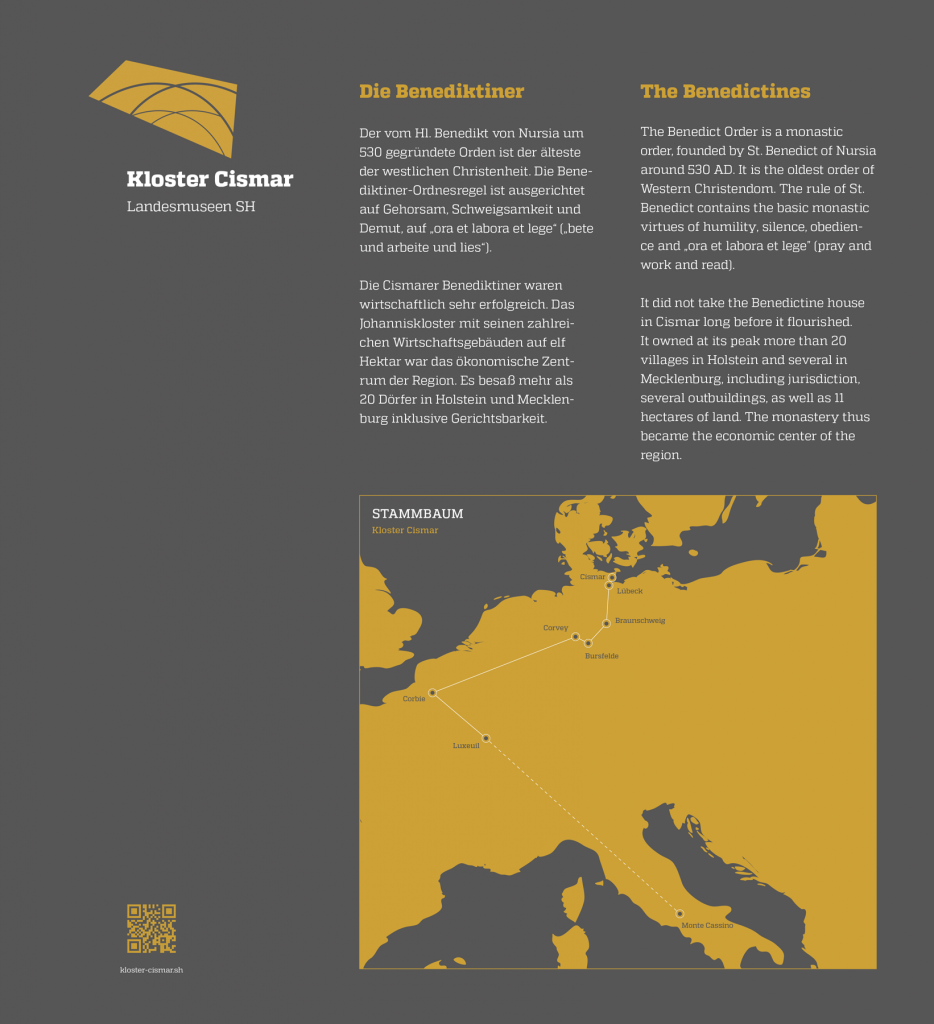 La Deutsche Vita - Grafik Infosäule 5 Kloster Cismar Landesmuseen Schleswig-Holstein