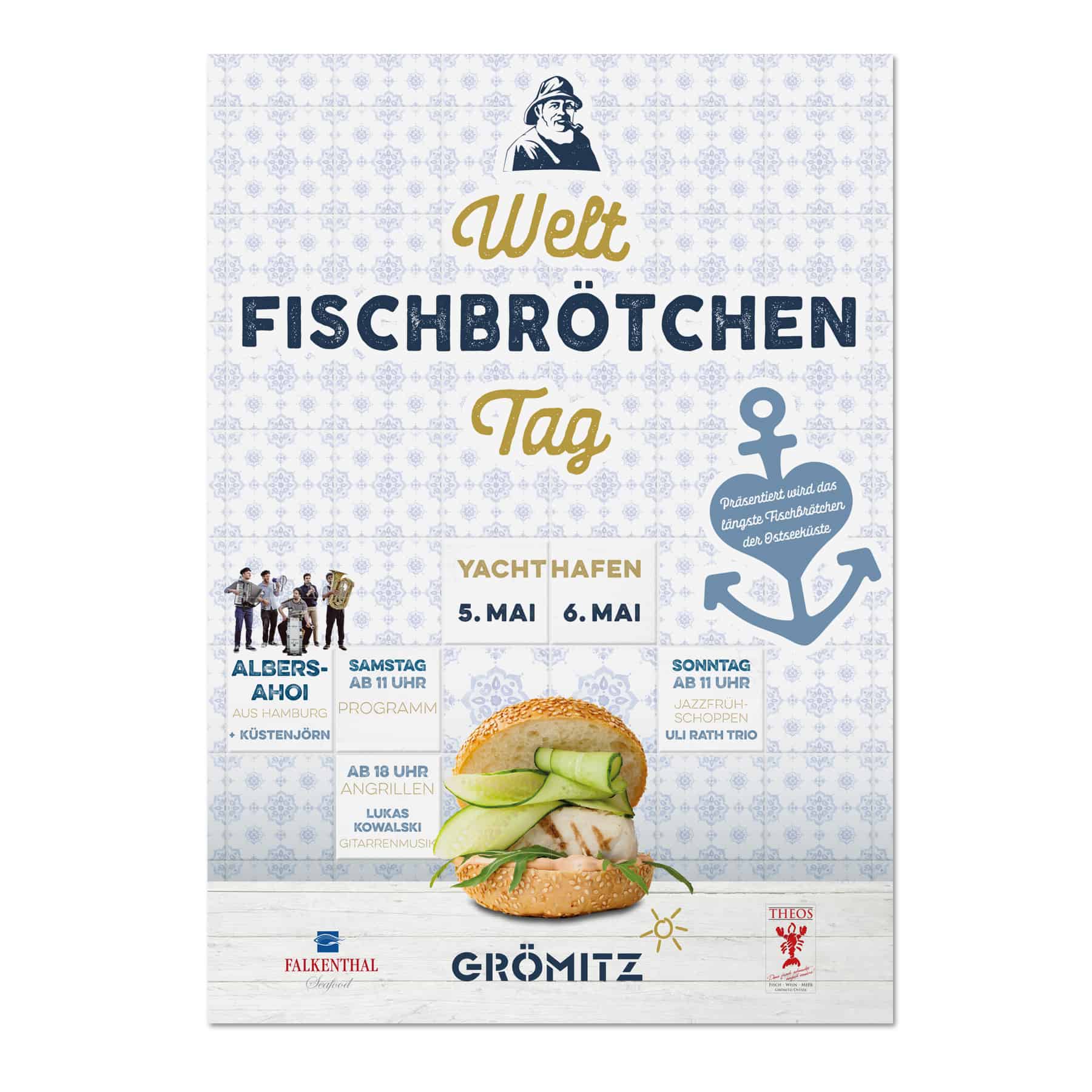 La Deutsche Vita - Drucksachen Plakat Weltfischbrötchentag Grömitz