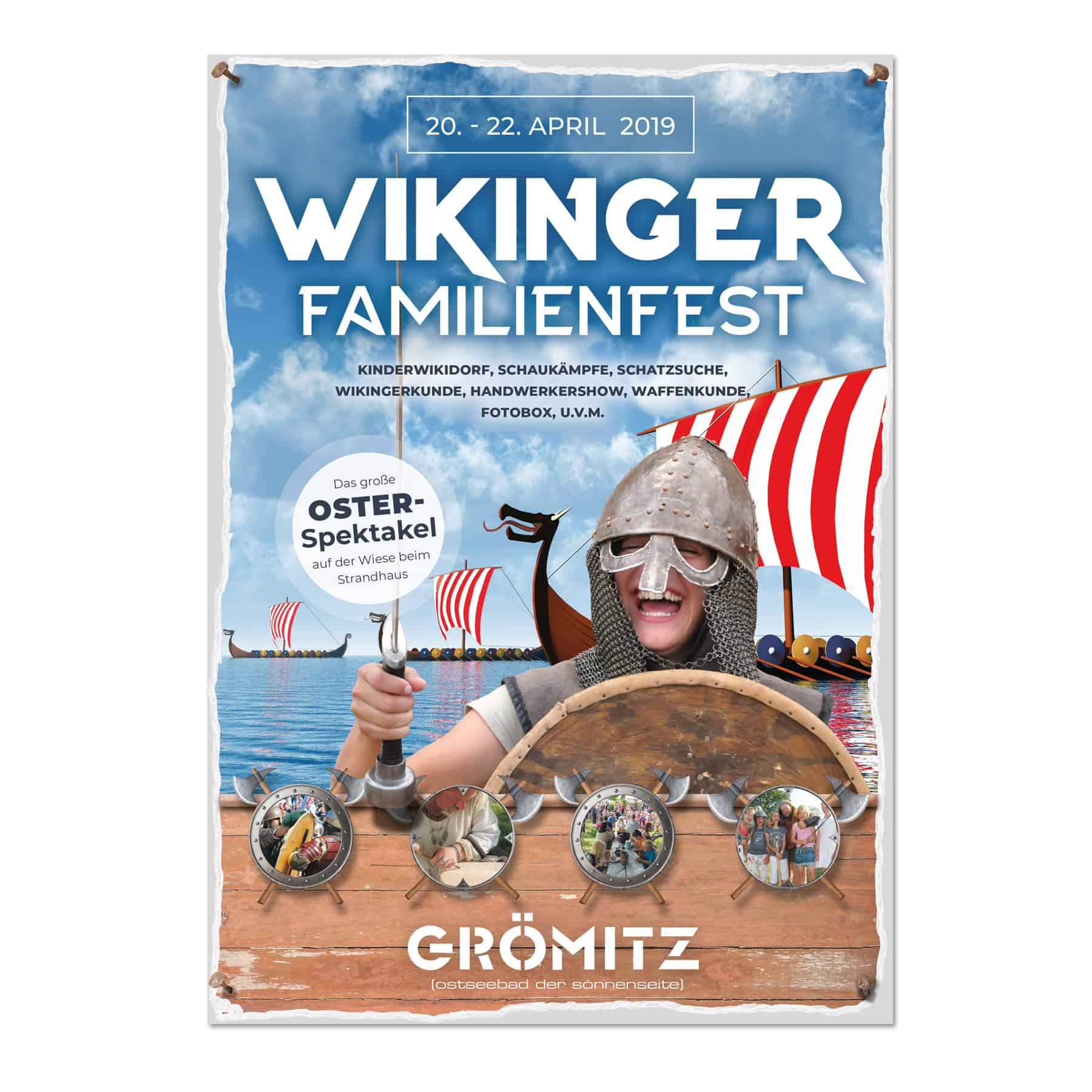 La Deutsche Vita - Drucksachen Plakat Wikinger Grömitz